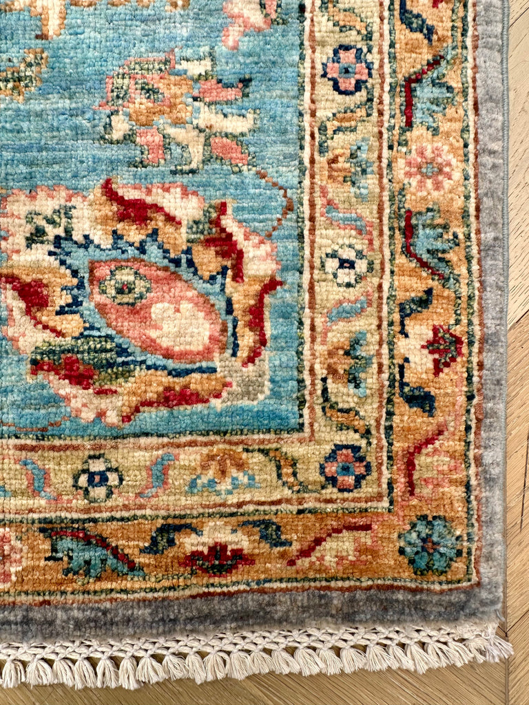 Afghan handmade rug,Chobi. Size:242x204cm