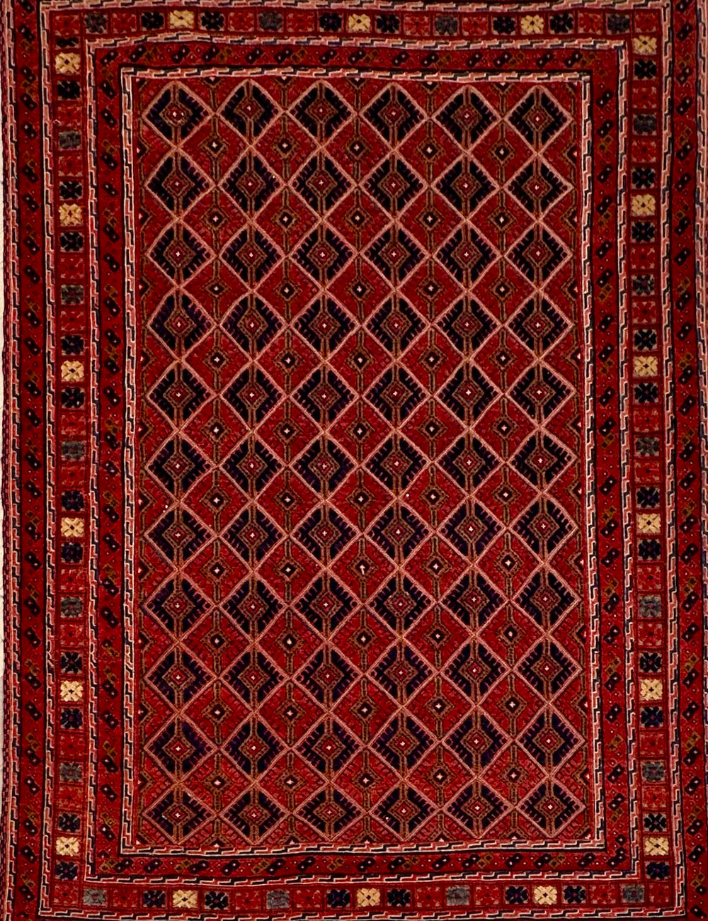 HANDMADE AFGHAN MUSHWANI KILIM | 188x152 CM|