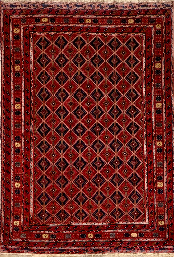 HANDMADE AFGHAN MUSHWANI KILIM | 188x152 CM|