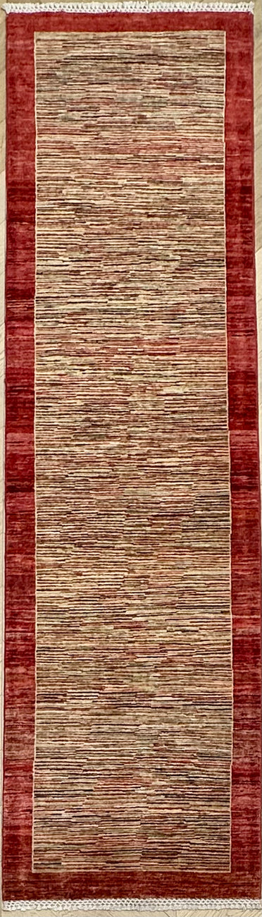 Handmade Gaba rug-runner 298x82 cm