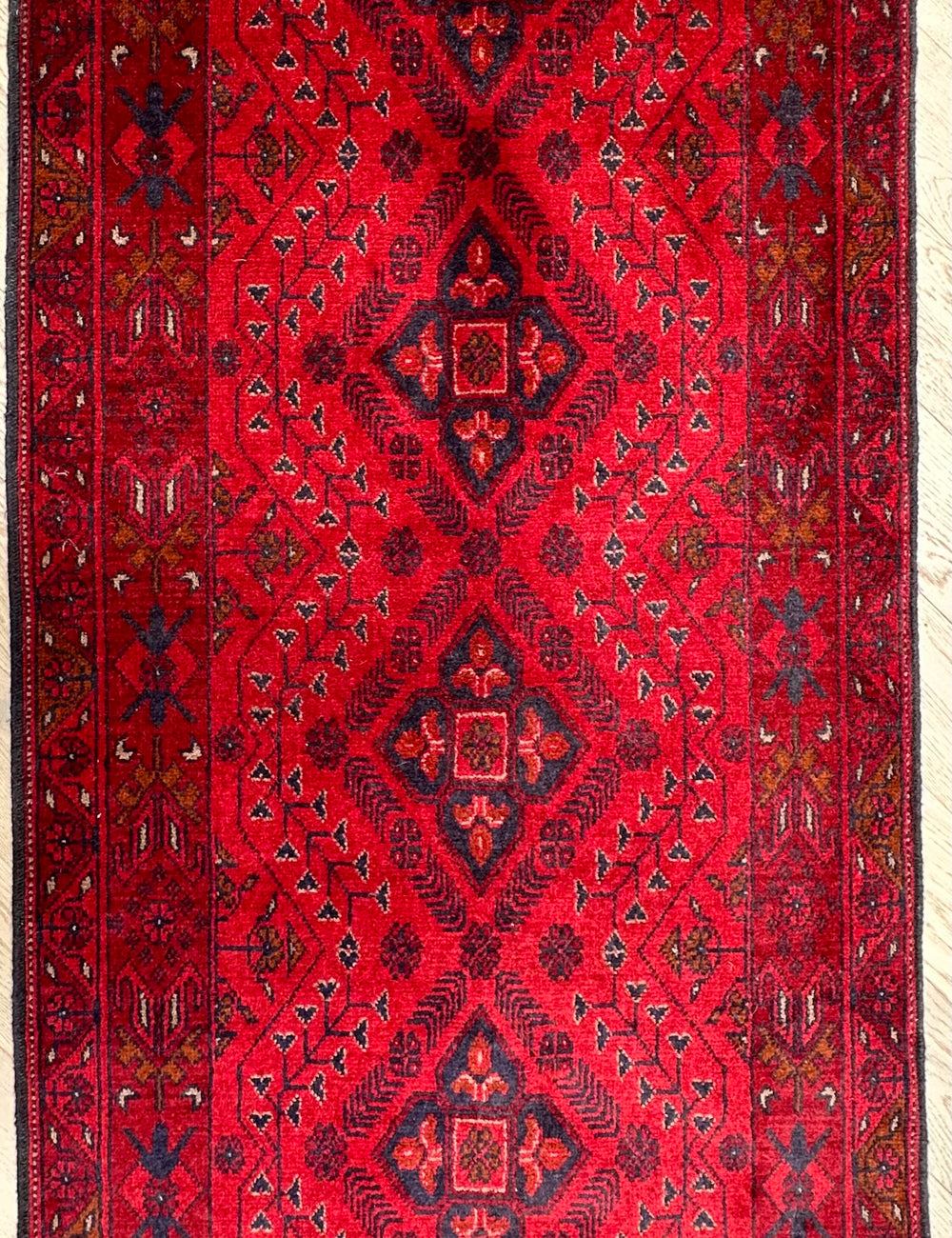 Khal Mohammadi 195x82 cm - Traditional red rug runner
