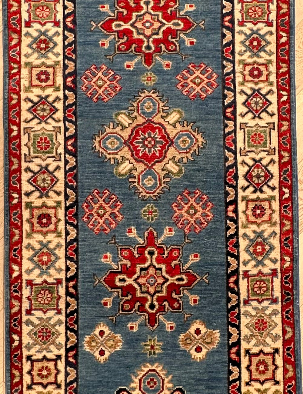 Kazak handmade runner 282x79 cm