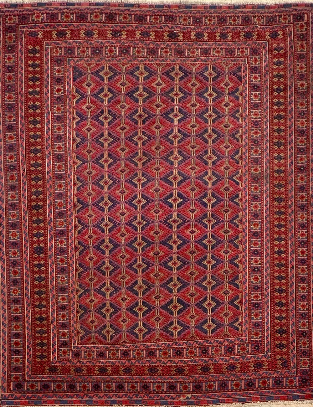 HANDMADE AFGHAN MUSHWANI KILIM | 190x152 CM|