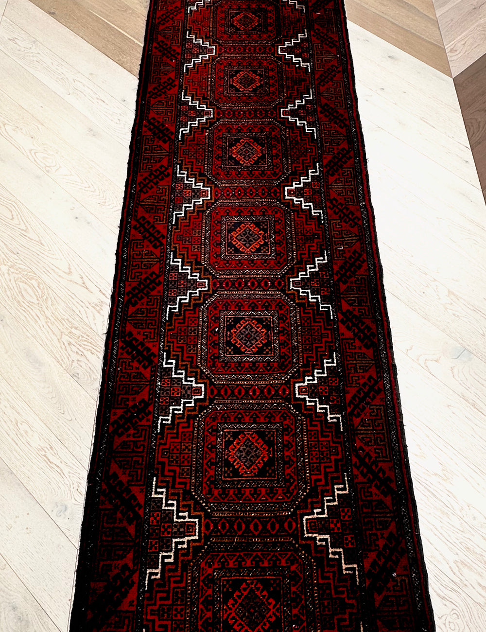 Khal Mohammadi 370x76 cm - Traditional red rug runner