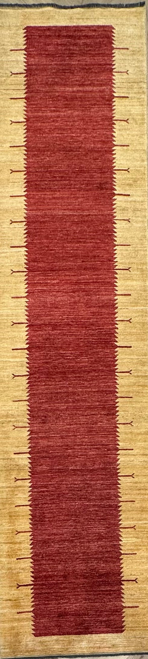 Handmade Gaba rug-runner 400x94 cm