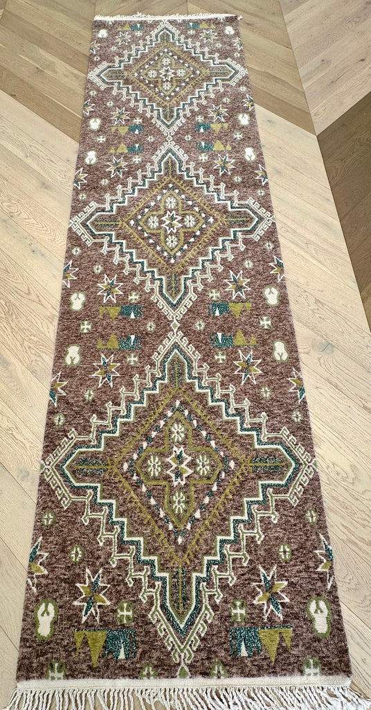 Handmade Nepali rug runner size 300x80 cm