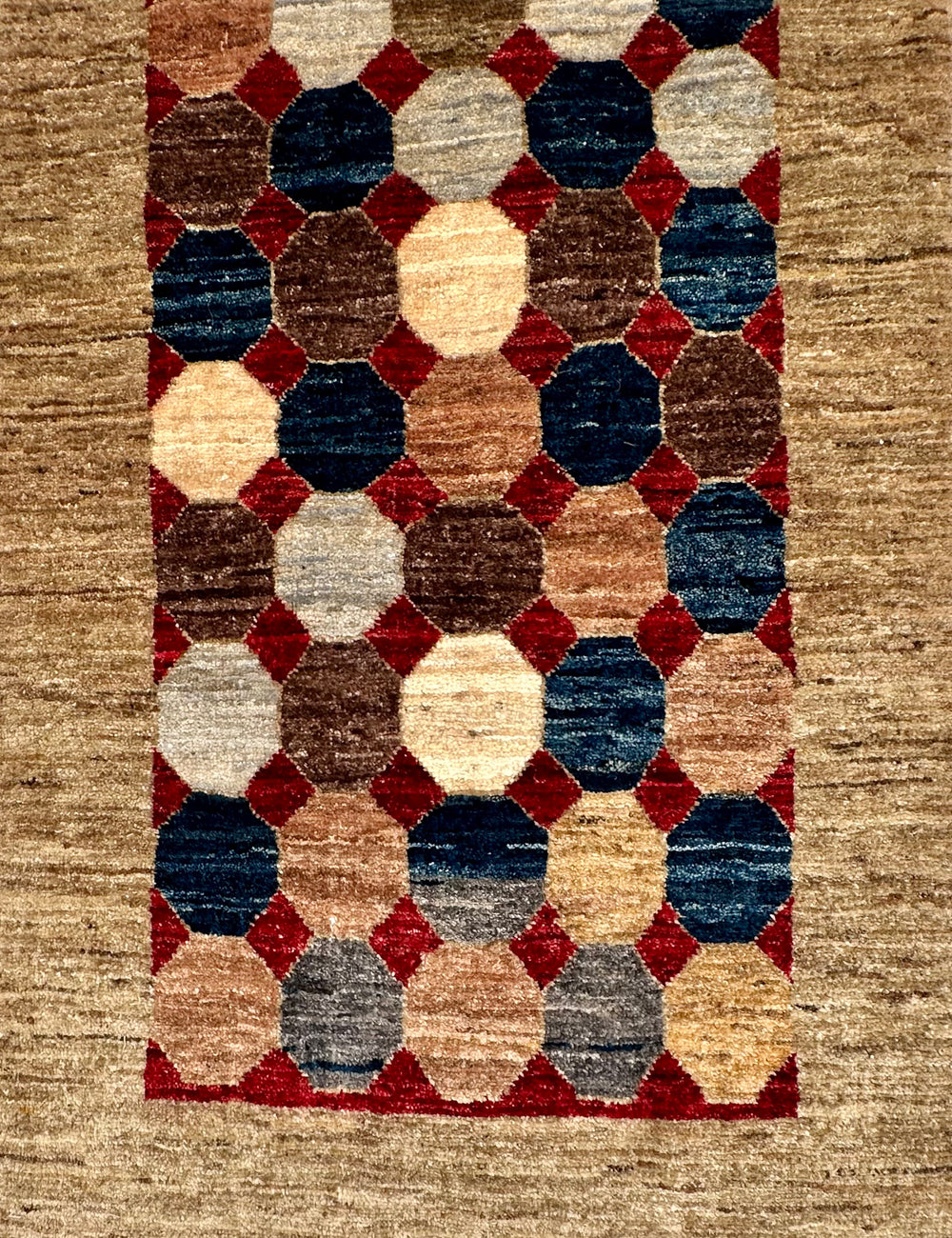 Handmade Gaba rug-runner 340x69 cm