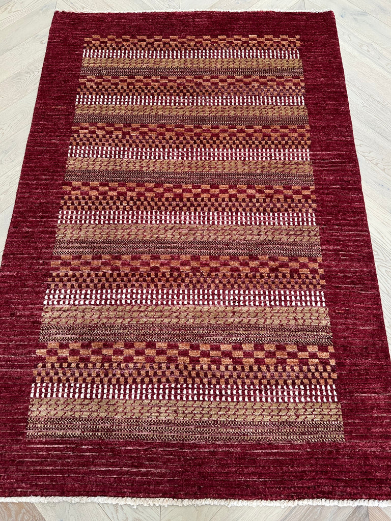 HANDMADE AFGHAN MUSHWANI KILIM | 185x122 CM| - SamaRugs
