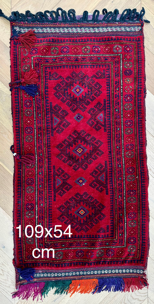 Handmade Afghan tribal Saddle bag/Cushion.Size 109x54 cm