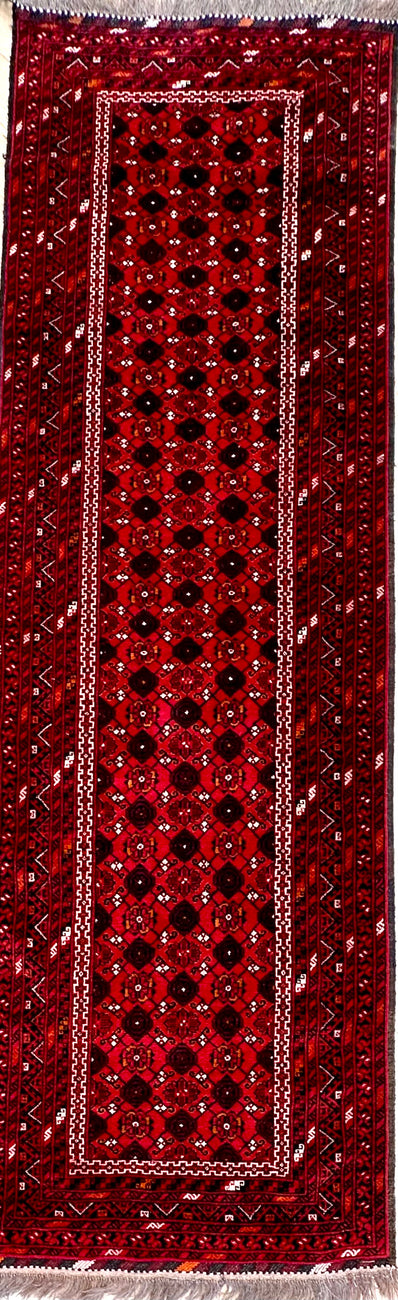 Khal Mohammadi 295x91 cm - Traditional red rug runner