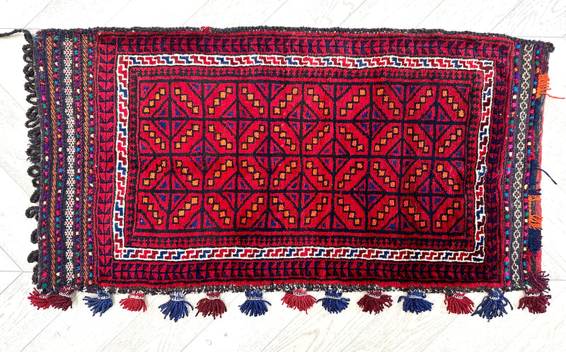 Handmade Afghan tribal Saddle bag/Cushion.Size 112x60 cm - SamaRugs
