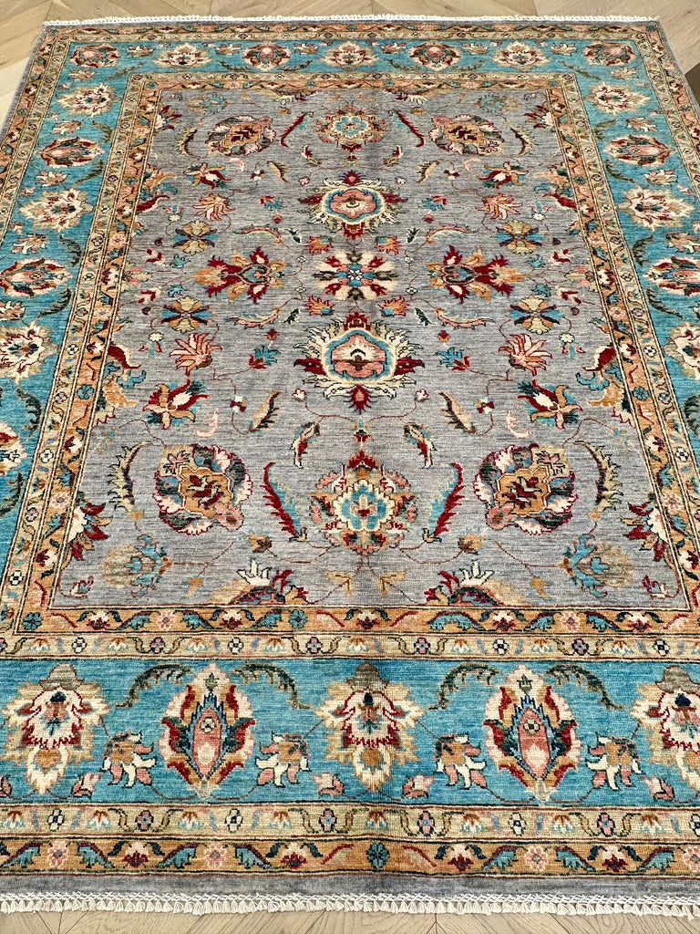Afghan handmade rug,Chobi. Size:242x204cm