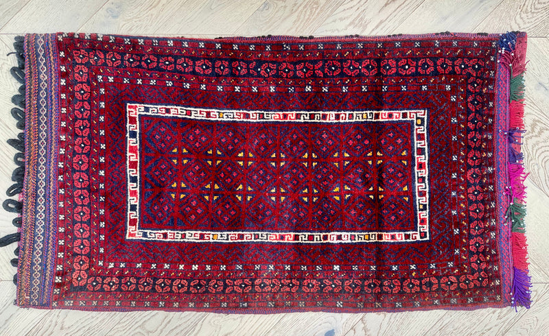 Handmade Afghan tribal Saddle bag/Cushion.Size 112x60 cm