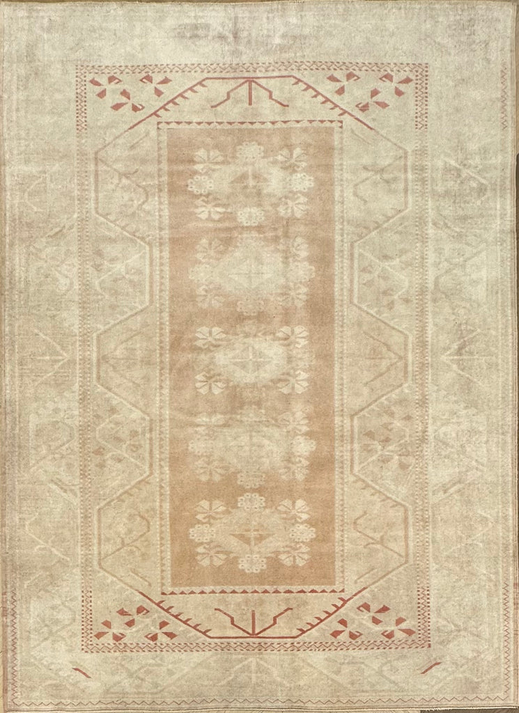 Hand woven Turkish vintage rug 282x206 cm