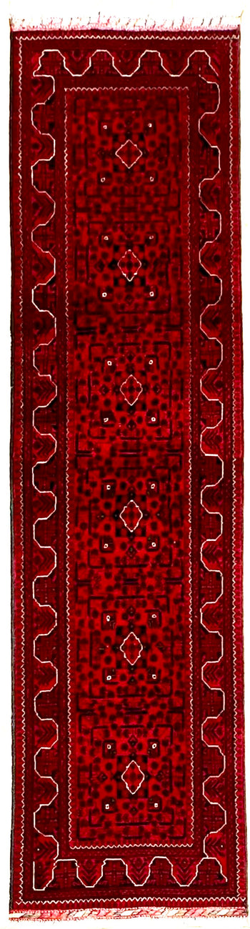 Khal Mohammadi 294x77 cm - Traditional red rug runner
