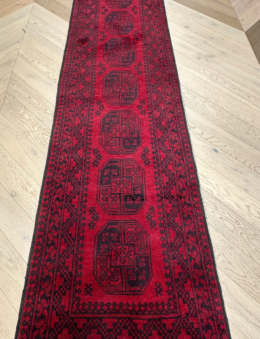 Afghan elephant foot runner 381x80 cm