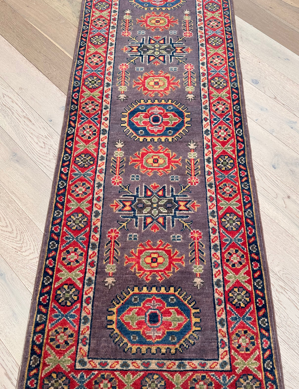 Kazak handmade runner 178x 63 cm