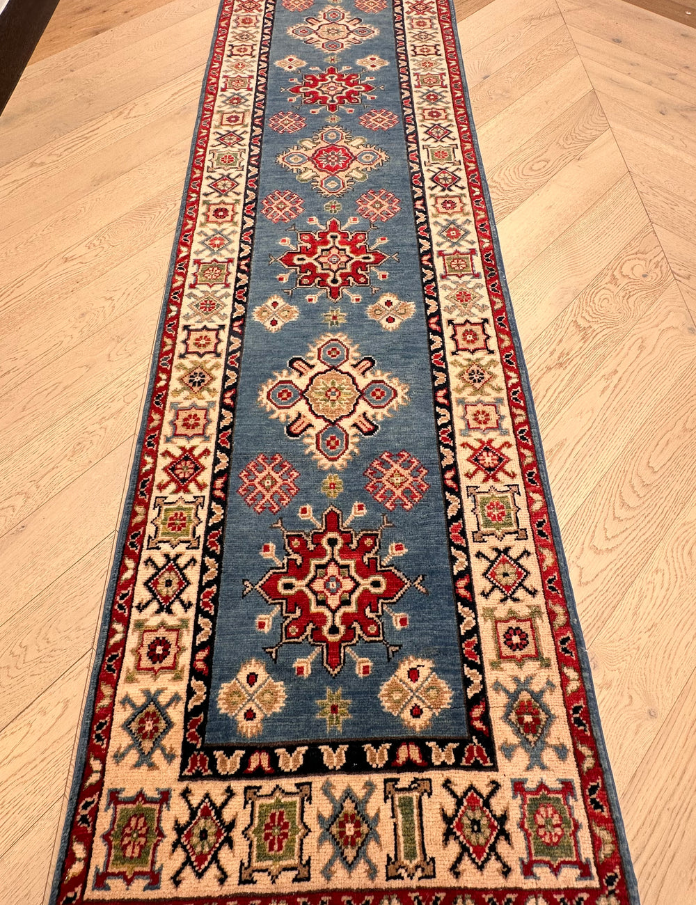 Kazak handmade runner 282x79 cm