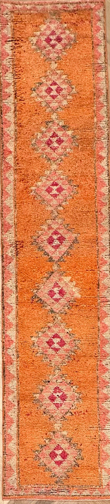 Vintage Turkish hand-made runner 390x 85 cm