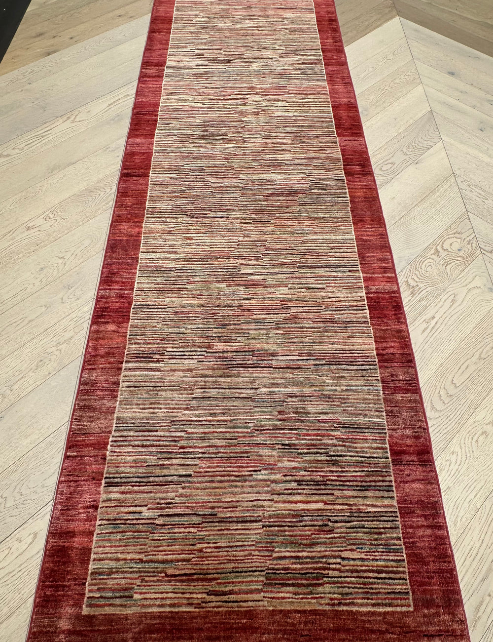 Handmade Gaba rug-runner 298x82 cm