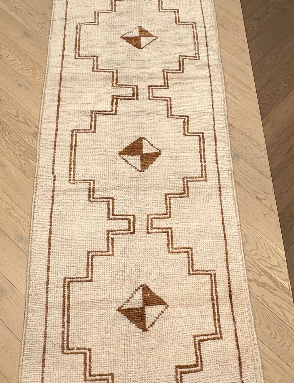 Vintage Turkish hand-made runner 340x 90 cm