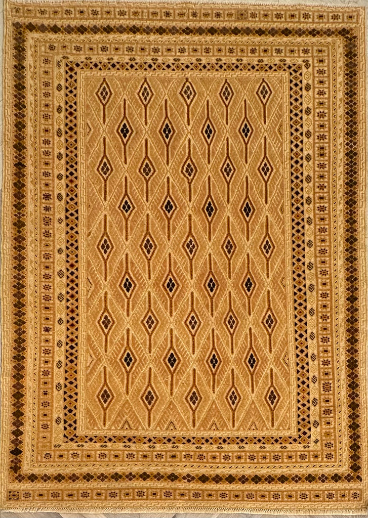 HANDMADE AFGHAN MUSHWANI KILIM | 200x147 CM| - SamaRugs