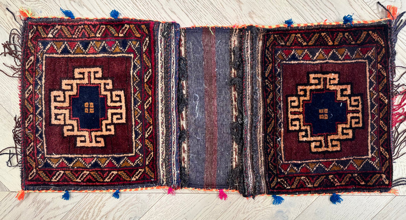 Handmade Afghan tribal Saddle bag/Cushion.Size 82x 38 cm - SamaRugs