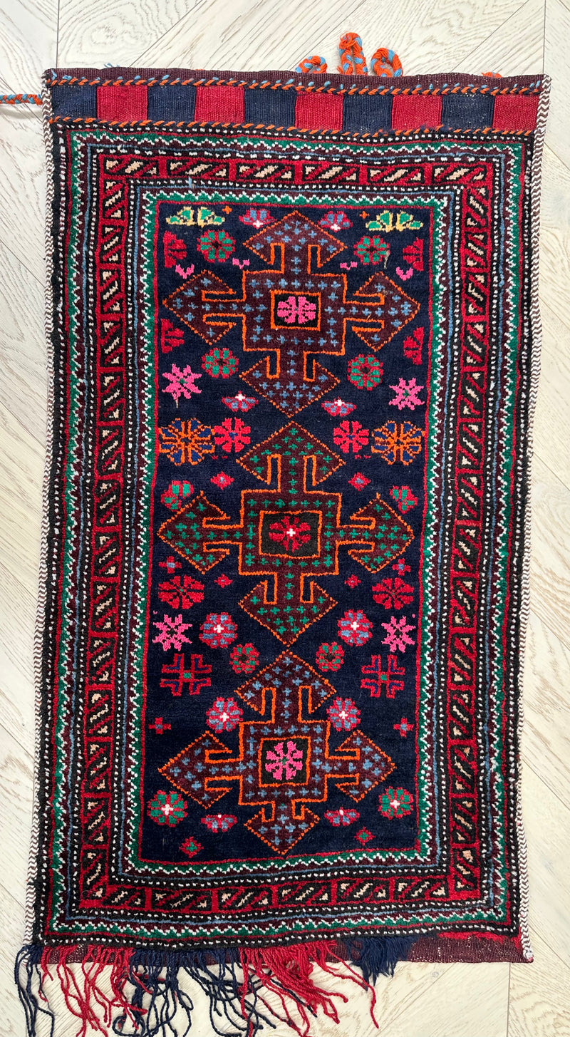 Handmade Afghan tribal Saddle bag/Cushion.Size 100x55 cm