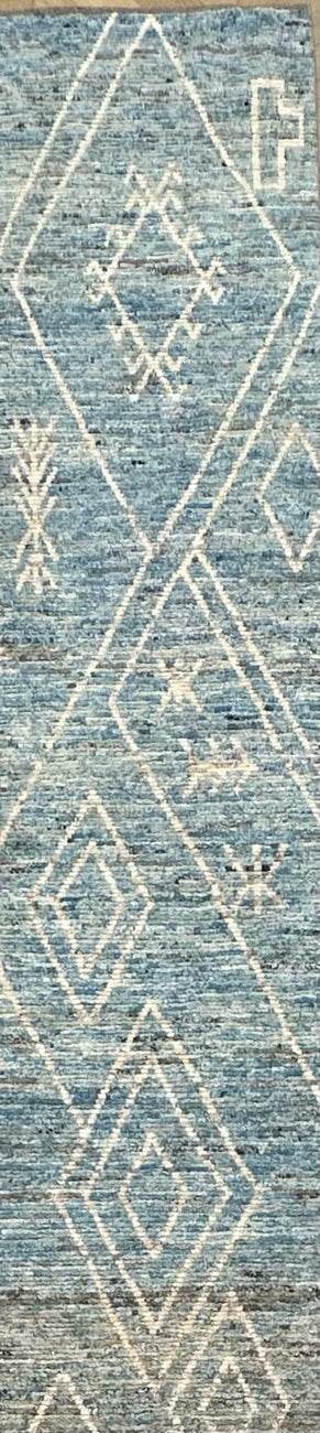 Afghan Atlas wool rug - boutique runner, Size 390x86 cm