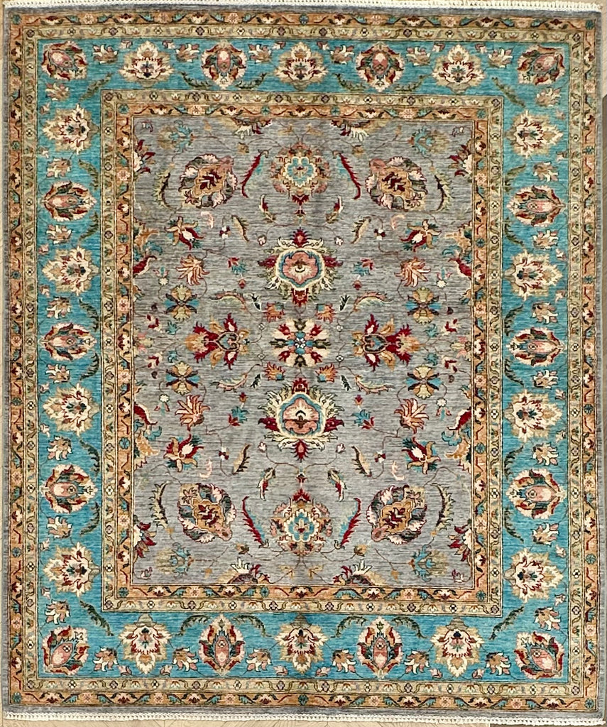 Afghan handmade rug,Chobi. Size:242x204cm