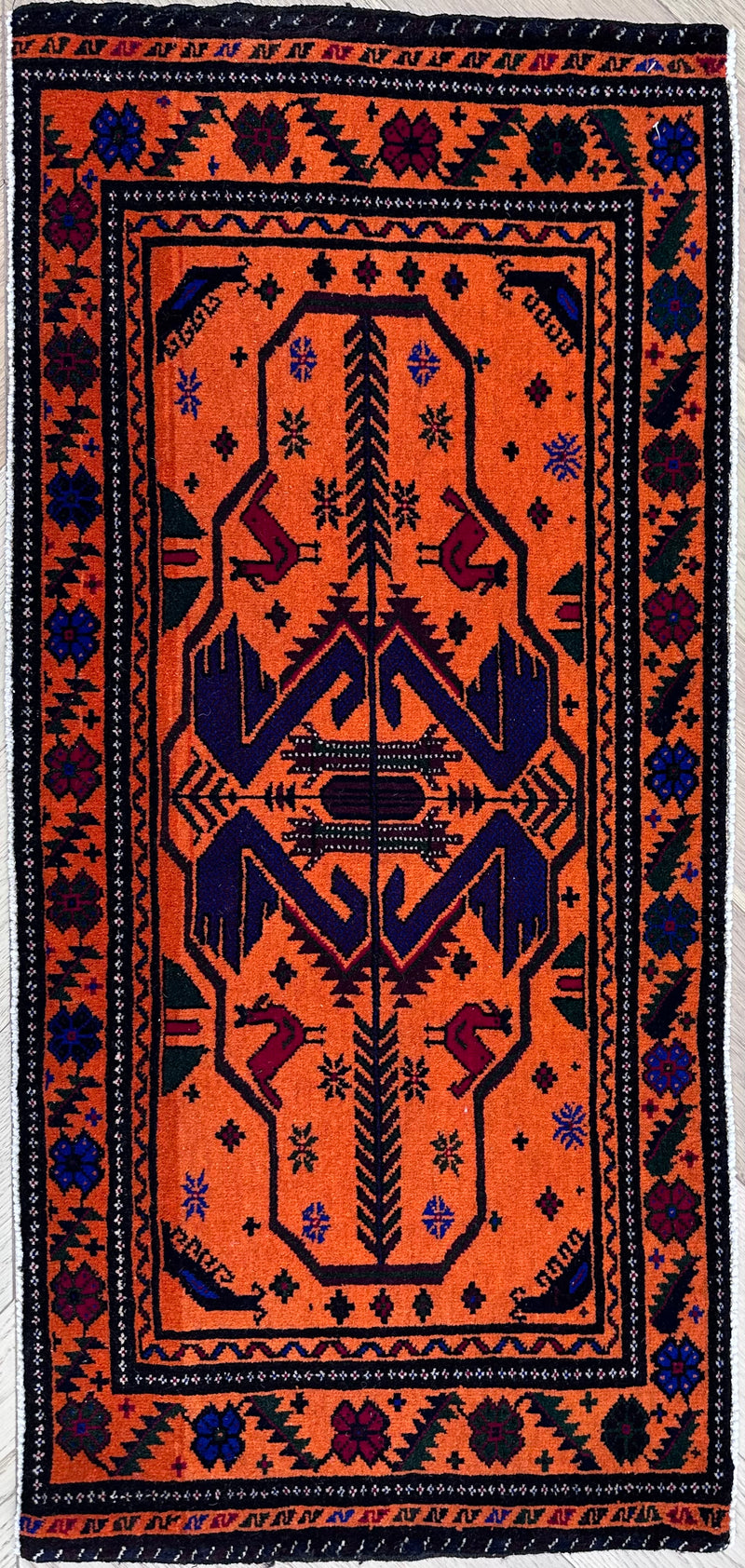 Handmade Afghan door mat rug - SamaRugs