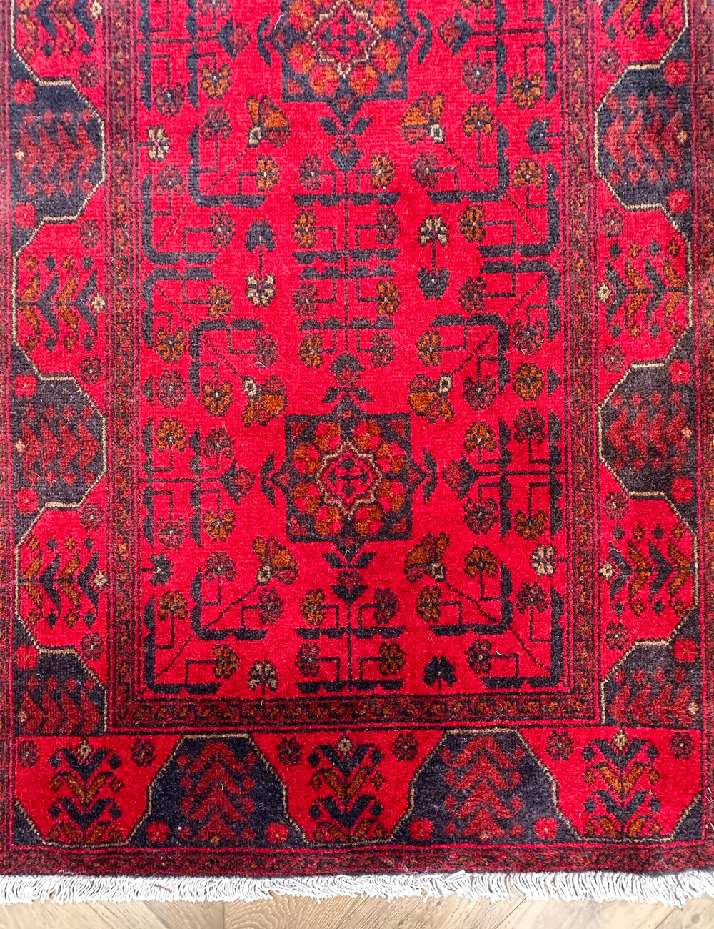 Khal Mohammadi 288x80 cm - Traditional red rug runner