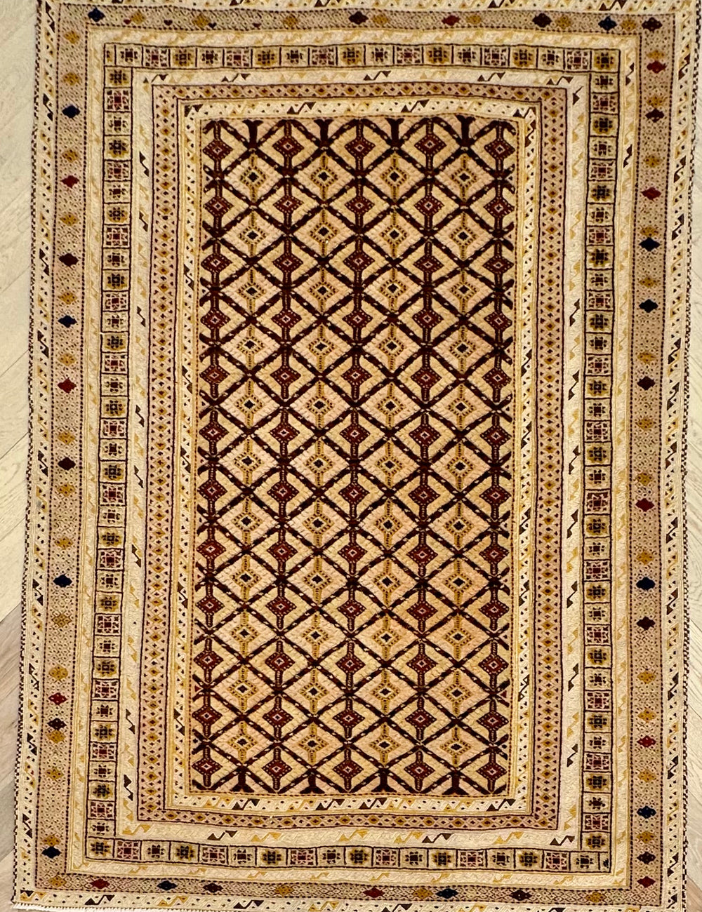 HANDMADE AFGHAN MUSHWANI KILIM | 195x145 CM|