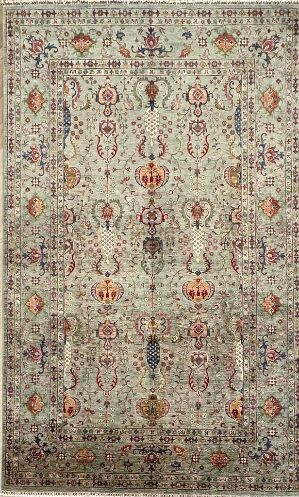 Afghan handmade rug,Chobi. Size:334x202 cm