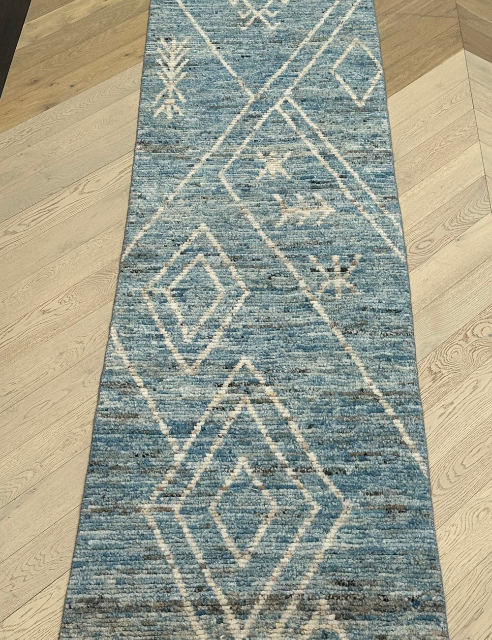 Afghan Atlas wool rug - boutique runner, Size 390x86 cm