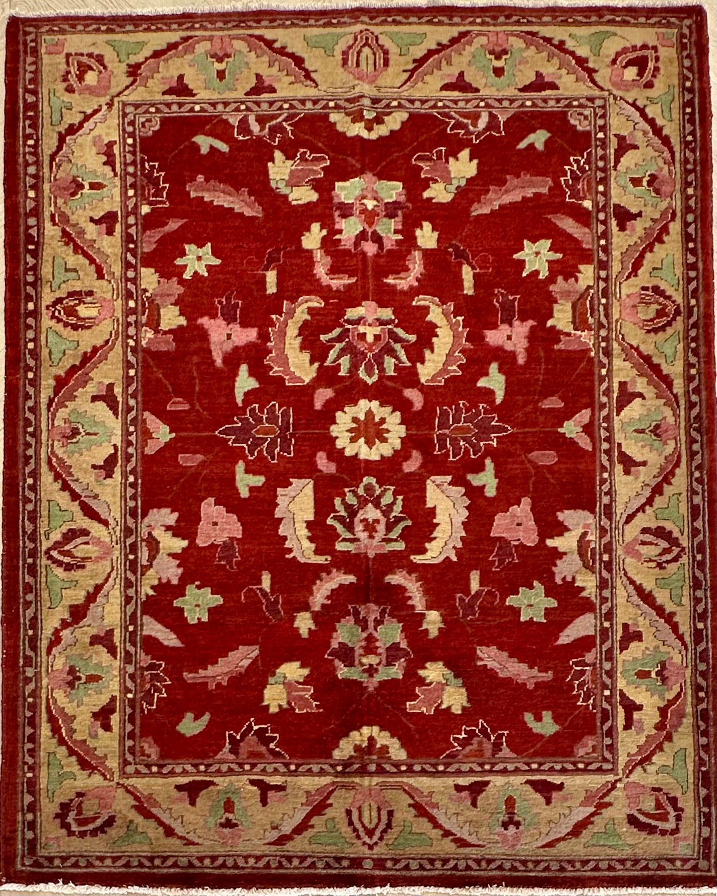 Afghan handmade rug,Chobi. Size: 195x153 cm