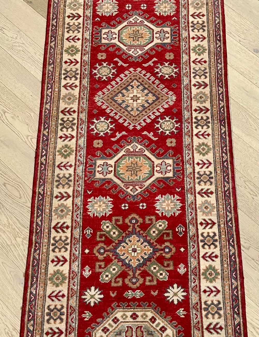 Kazak handmade runner 293x 82 cm