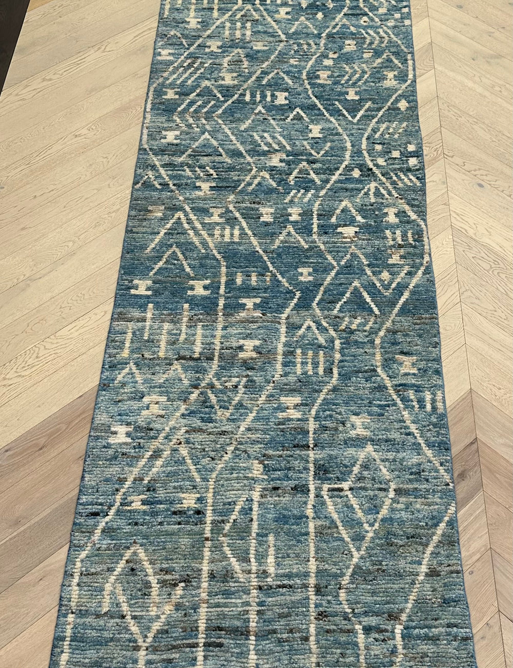 Afghan Atlas wool rug - boutique runner, Size 480x101 cm