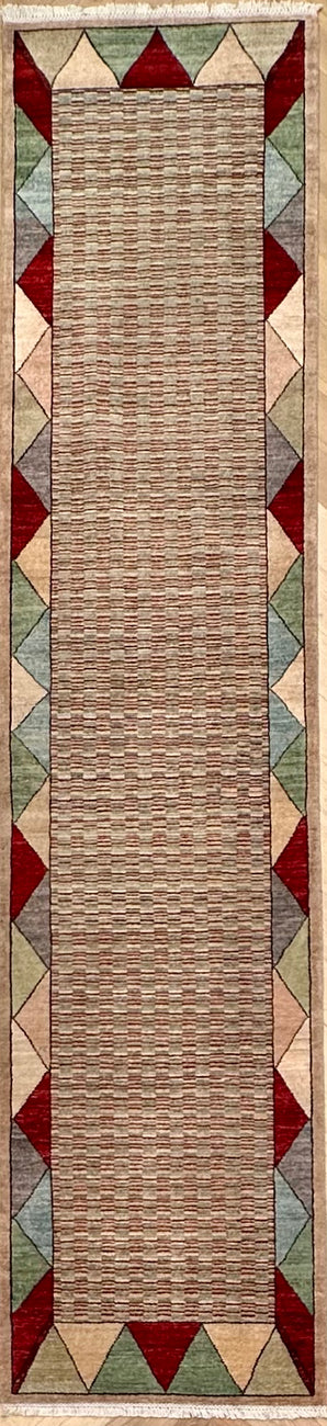 Handmade Gaba rug-runner 380x85 cm