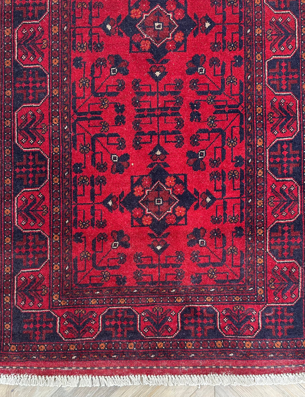 Khal Mohammadi 400x85 cm - Traditional red rug runner