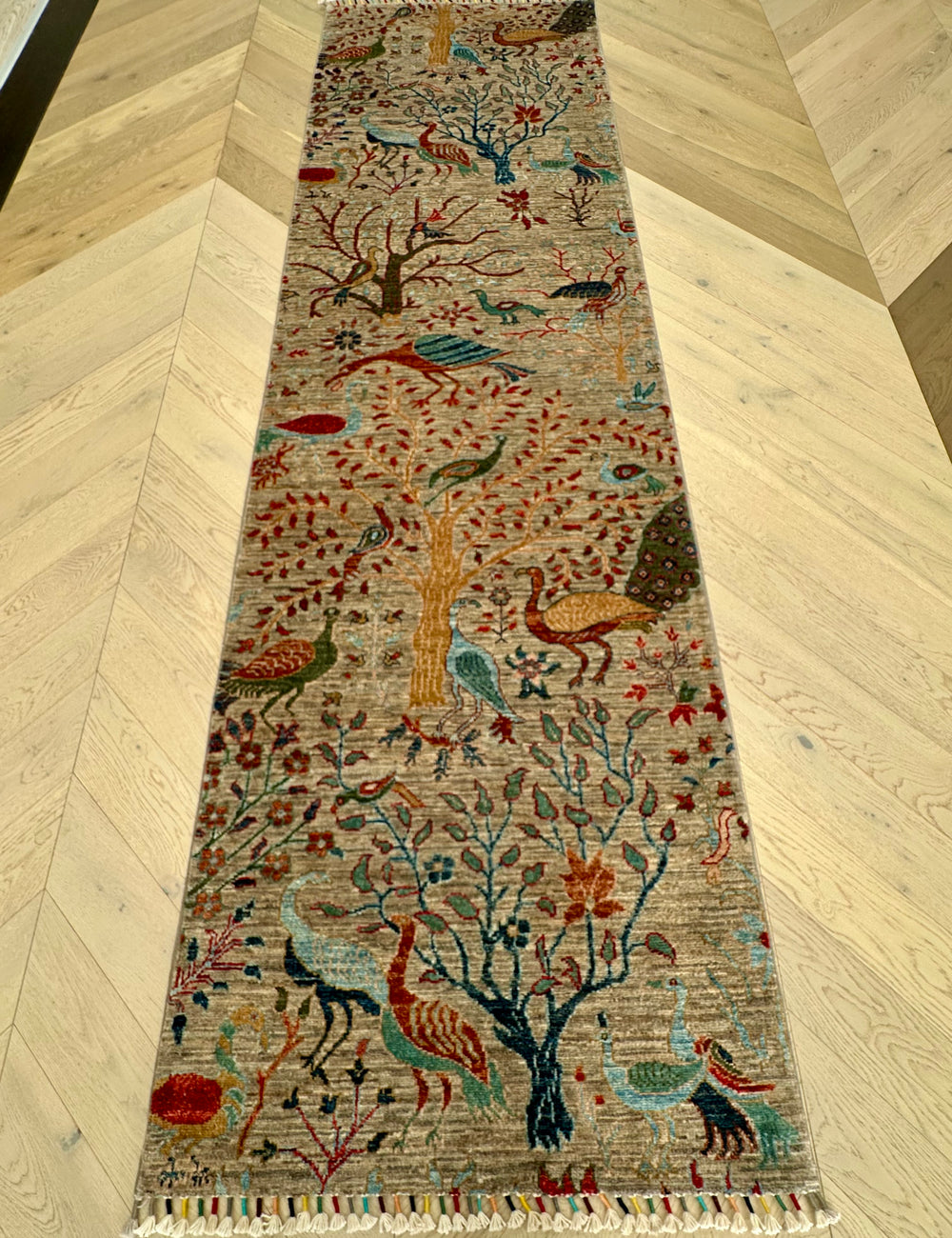 Afghan handmade rug - Paradise garden runner