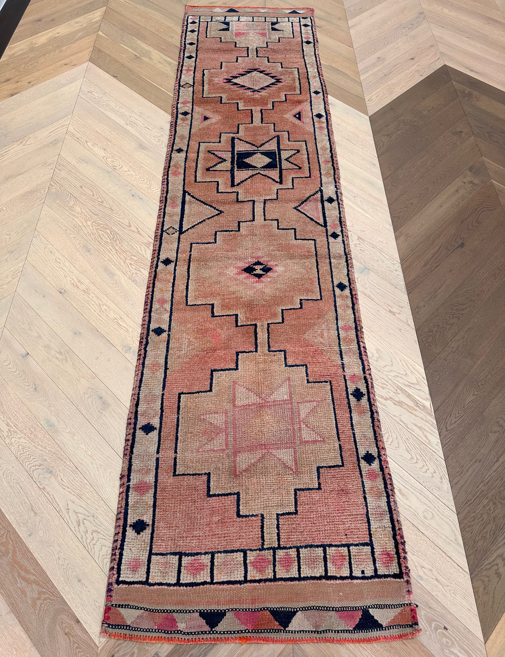 Turkish hand made runner 369x90 cm