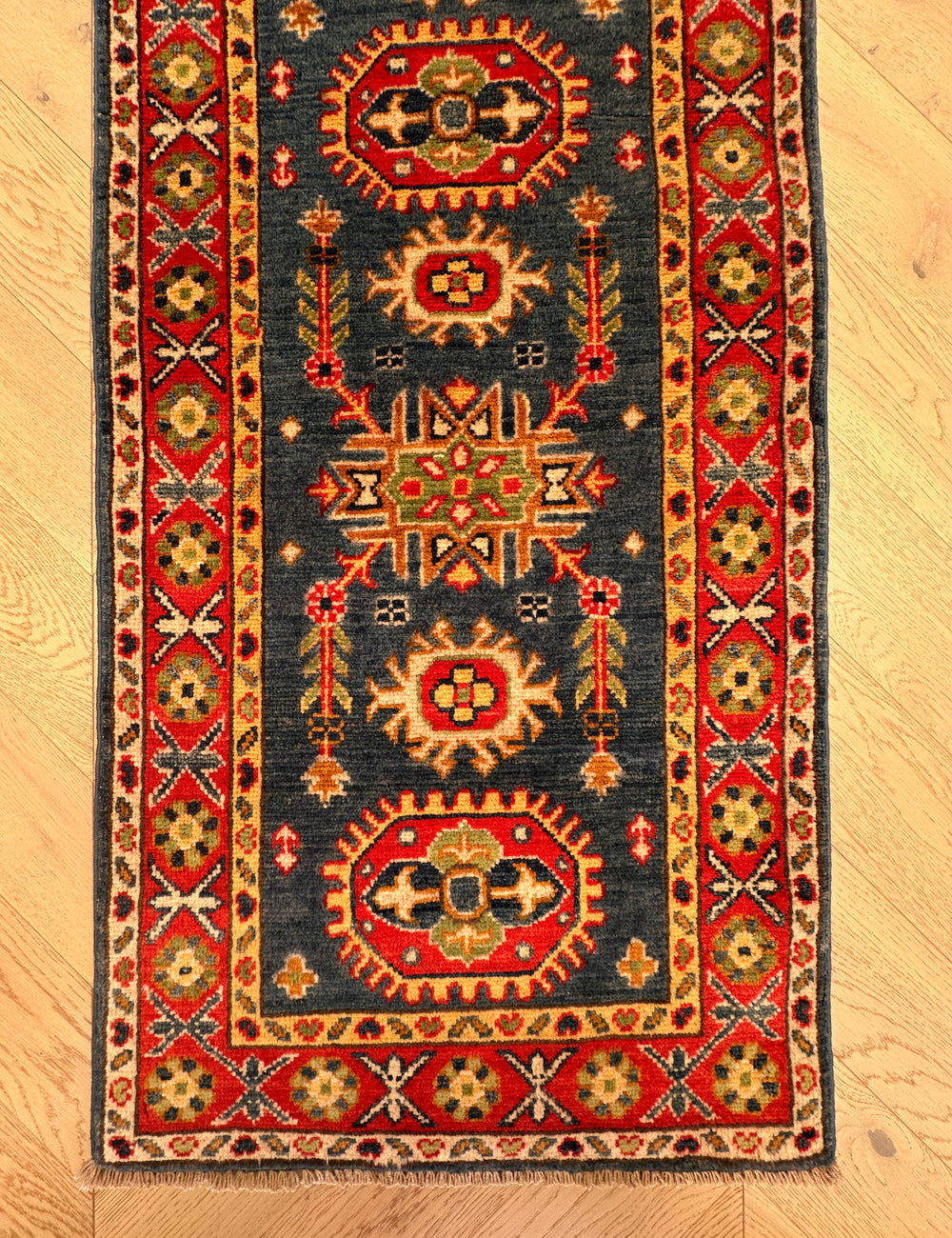 Kazak handmade runner 176x 61 cm