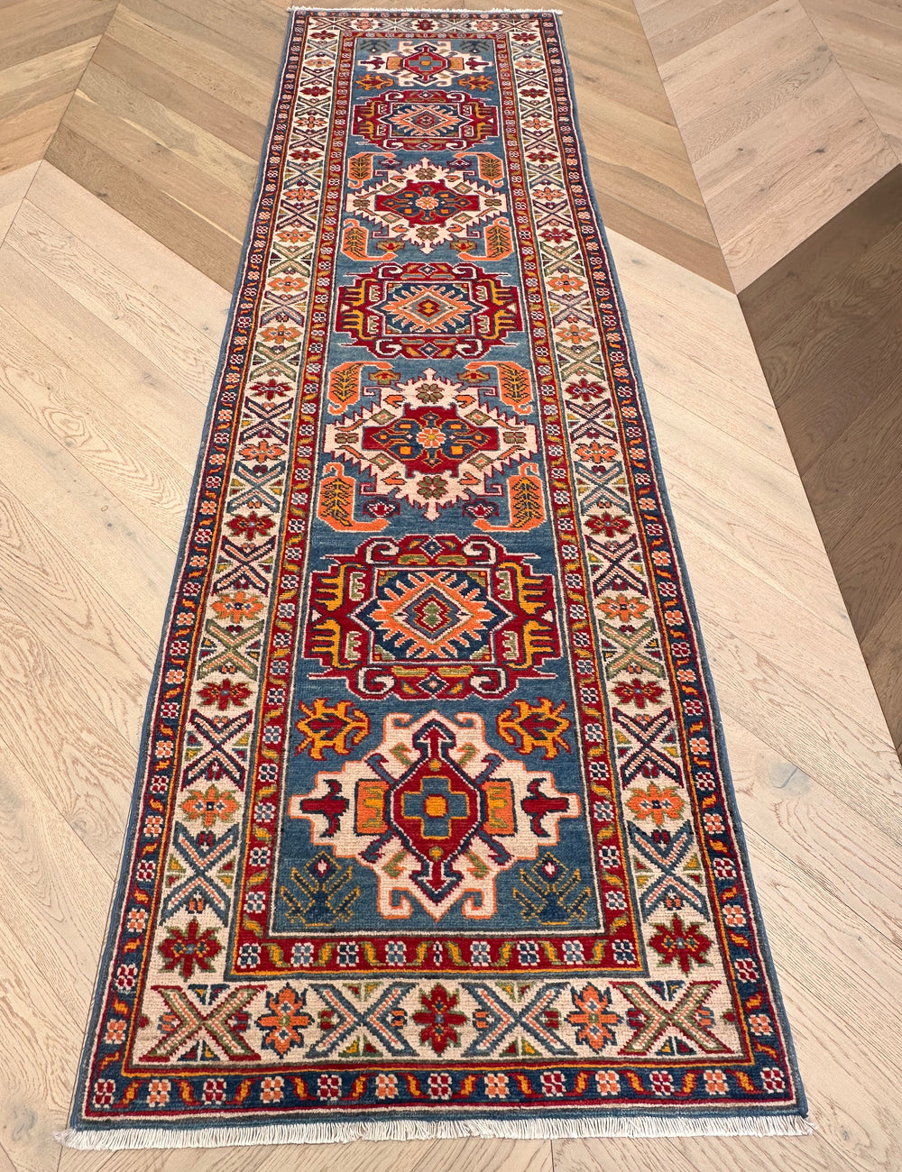 Kazak handmade runner 293x84 cm