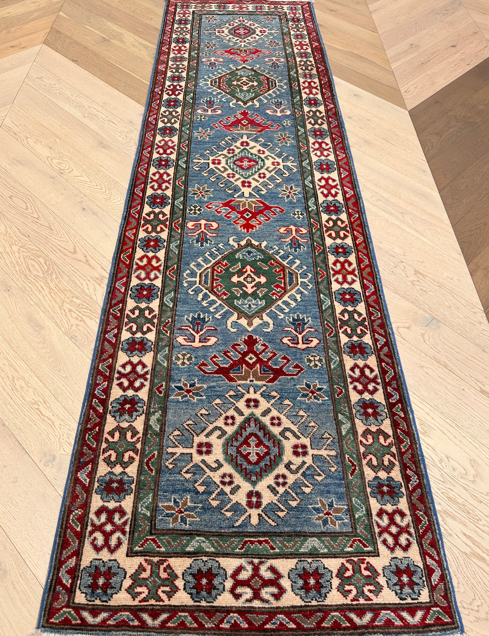 Kazak handmade runner 293x84 cm