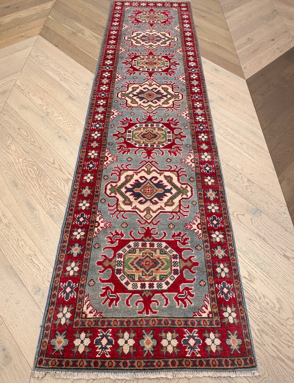 Kazak handmade runner 303x80 cm