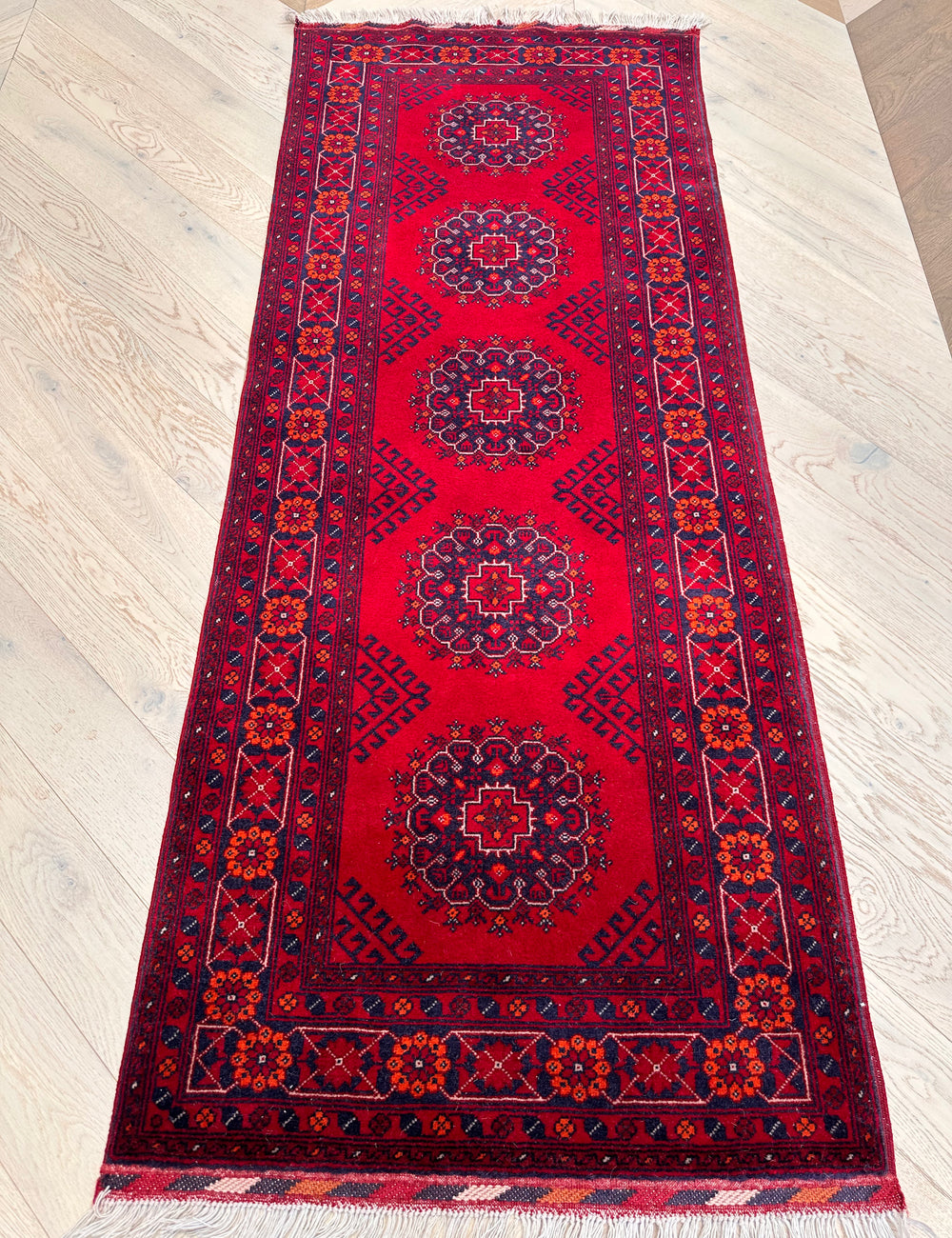Khal Mohammadi 196x77 cm - Traditional red rug runner