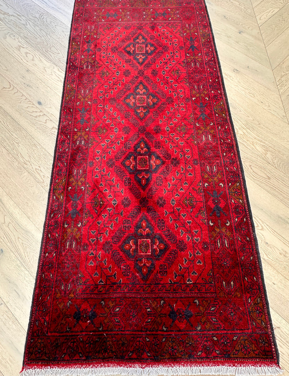 Khal Mohammadi 195x82 cm - Traditional red rug runner
