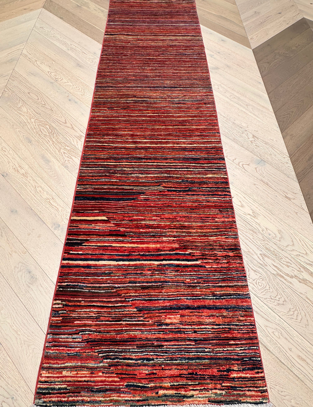 Handmade Gaba rug-runner 290x74 cm