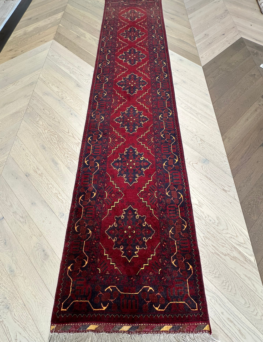 Khal Mohammadi 365 x80 cm - Traditional red rug runner